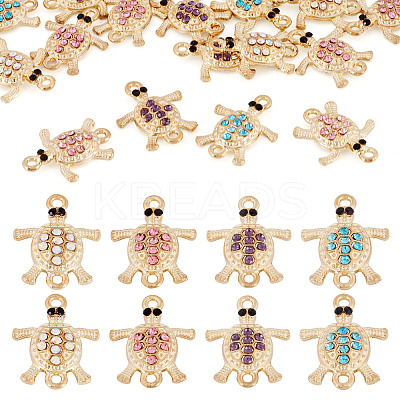 16Pcs Alloy Rhinestone Connector Charms ALRI-TA0001-37-1