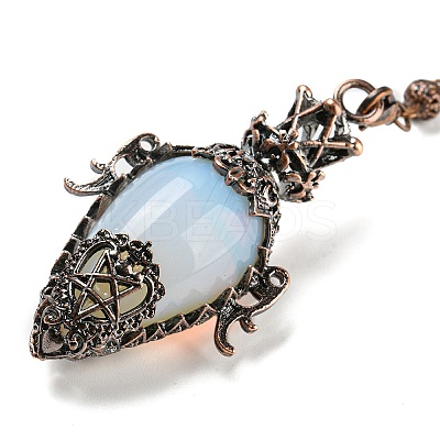 Mixed Gemstone Dowsing Pendulum Big Pendants G-H293-01R-1