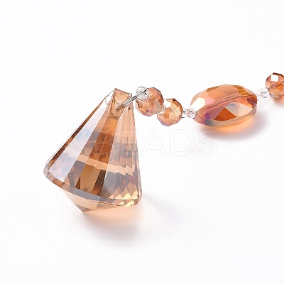 Crystal Teardrop Beaded Wall Hanging Decoration Pendant Decoration LS-HJEW-G019-01F-1