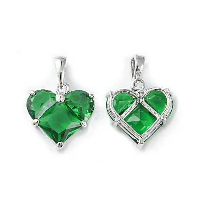 Brass Micro Pave Cubic Zirconia Charms KK-L208-03P-02-1