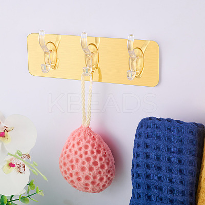Self-adhesive Acrylic Wall Hook Hangers AJEW-TADJ0001-09B-03-1
