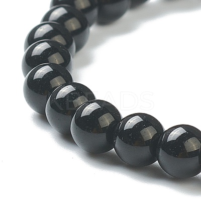 Round Glass Beads Stretch Bracelets for Teen Girl Women BJEW-A117-B-21-1