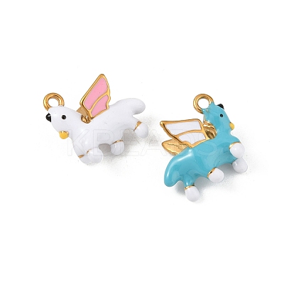 304 Stainless Steel Enamel Pendants STAS-P396-22G-M-1