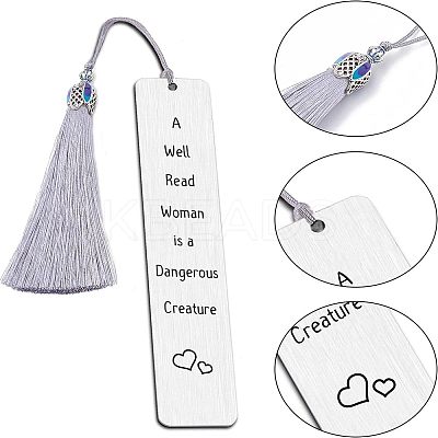 3Pcs Stainless Steel Bookmarks AJEW-FG0001-44J-1