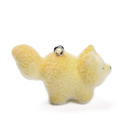 Flocky Opaque Resin Pendants RESI-G112-05-1