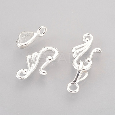 Tibetan Style Hook and Eye Clasps X-K08ZJ021-1