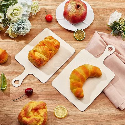 Boxwood Cutting Board with Handle AJEW-WH0250-91-1