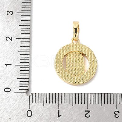 Brass Pave Natural White Shell Pendants KK-S522-06B-G-1