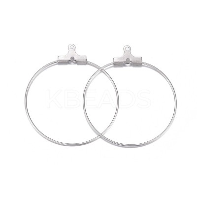 Tarnish Resistant 316 Surgical Stainless Steel Hoop Earring Findings LS-X-STAS-P238-09P-03-1