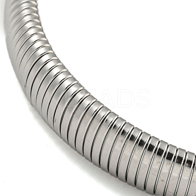 Non-Tarnish 304 Stainless Steel Spring Bangles for Women Men BJEW-U003-02A-P-1