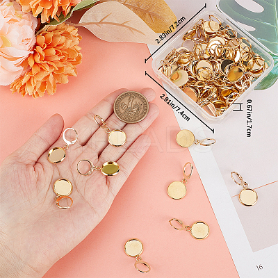 30Pcs 304 Stainless Steel Leverback Earring Findings EJEW-AB00017-1