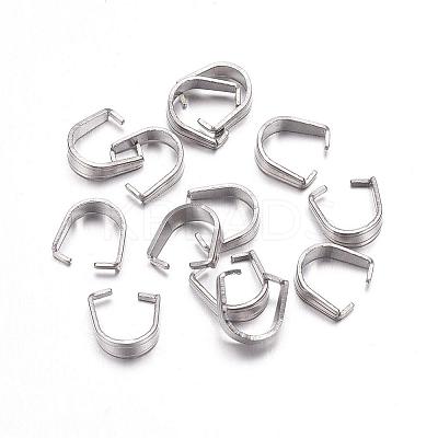 Tarnish Resistant 304 Stainless Steel Snap on Bails STAS-F117-15P-3x8mm-1