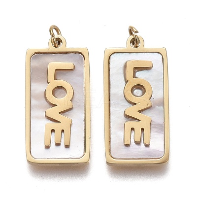 Natural Shell Pendants STAS-H100-01G-1