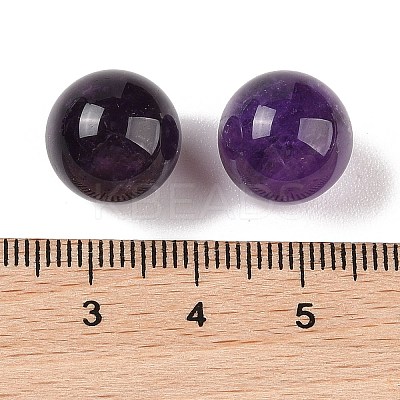 Natural Amethyst No Hole Sphere Beads G-K353-04B-03-1