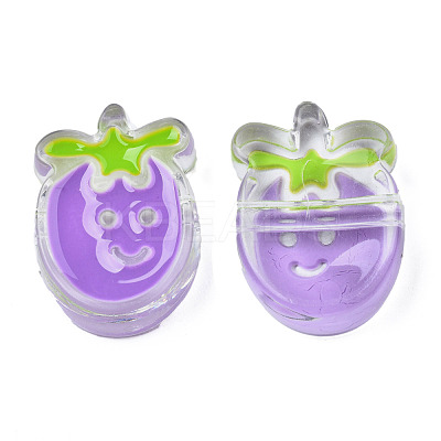 Transparent Acrylic Enamel Beads TACR-N012-004B-1