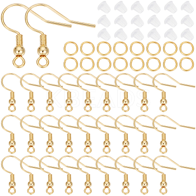100Pcs Brass Ear Wire KK-SC0004-87-1