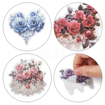 4Sets Herbal Ballads Vintage Stickers DIY-FS0008-69-02-1