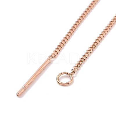 Ion Plating(IP) 304 Stainless Steel Stud Earring Finding STAS-E161-07RG-1