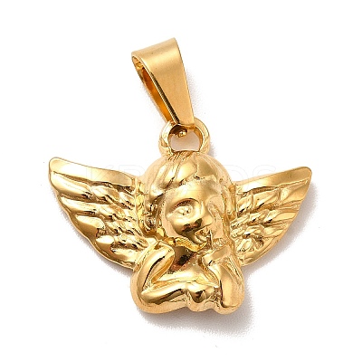 PVD Vacuum Plating 201 Stainless Steel Pendants STAS-P314-24G-1