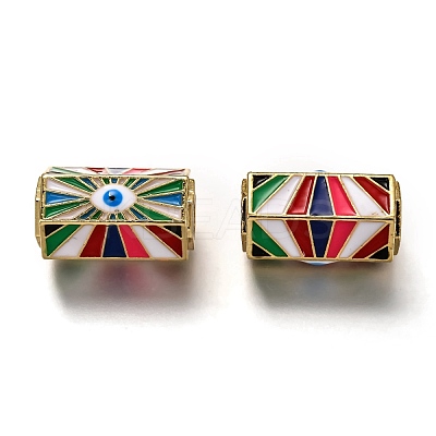 Brass Enamel Pendants ZIRC-I052-15D-1