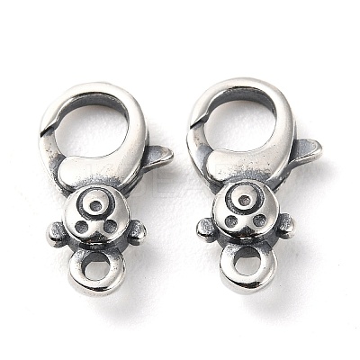 925 Thailand Sterling Silver Lobster Claw Clasp Rhinestone Settings STER-D003-05A-AS-1