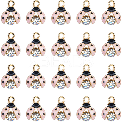 50Pcs Alloy Rhinestones Enamel Pendants FIND-SC0010-82-1