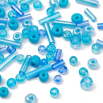7 Style Baking Paint & Transparent & Trans & Ceylon Glass Seed Beads SEED-YW0001-45D-1
