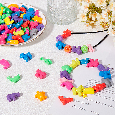 300G 2 Styles Plastic Beads FIND-SP0002-62-1