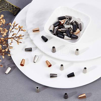 50Pcs 5 Colors Alloy Cord Ends FIND-GF0003-60-1