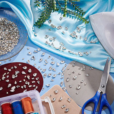 600Pcs 6 Style Glass Rhinestone Cabochons GGLA-HY0001-03-1