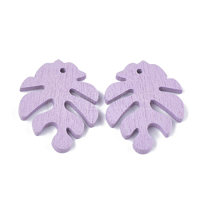 Painted Poplar Wood Pendants LS-WOOD-S045-067H-1