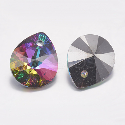 Faceted K9 Glass Rhinestone Charms RGLA-F053-B-001VO-1
