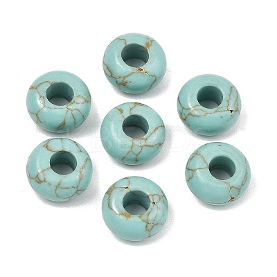 Synthetic Synthetic Turquoise European Beads GG-CBA02C4-06A-1
