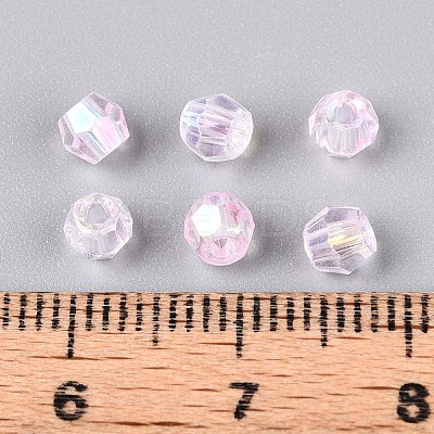 Transparent Spray Painted Glass Beads EGLA-N018-4mm-11-1