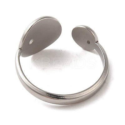 Non-Tarnish 304 Stainless Steel Open Cuff Ring LS-RJEW-C068-05B-P-1