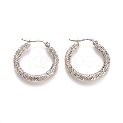 Tarnish Resistant 201 Stainless Steel Geometric Hoop Earrings LS-STAS-D171-12B-P-1