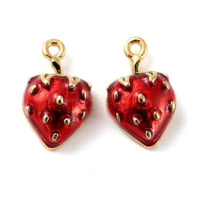 Brass Enamel Pendants X-KK-P207-018G-RS-1