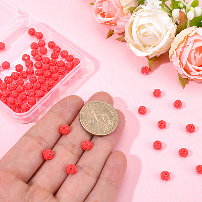 2 Strands Synthetic Coral Carved Beads Strands CORA-PA0001-01-1