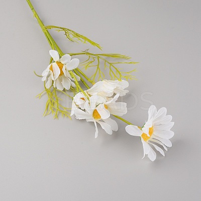 Silk Flower with Plastic Artificial Flower AJEW-WH0183-33-1