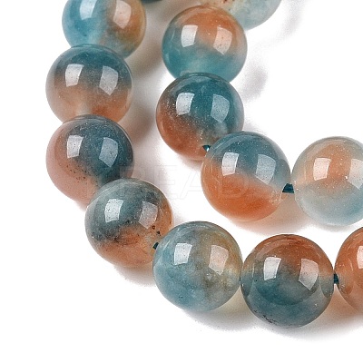 Dyed Natural White Jade Beads Strands G-T138-8mm-210-23-1