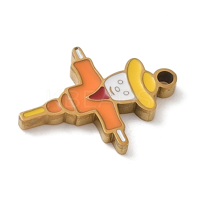 Christmas Themes 304 Stainless Steel Enamel Pendants STAS-K312-04L-G-1