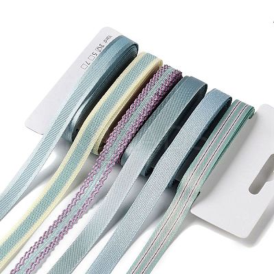 18 Yards 6 Styles Polyester Ribbon SRIB-Q022-F13-1