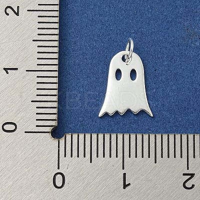 925 Sterling Silver Halloween Ghost Charms STER-NH0001-75S-1