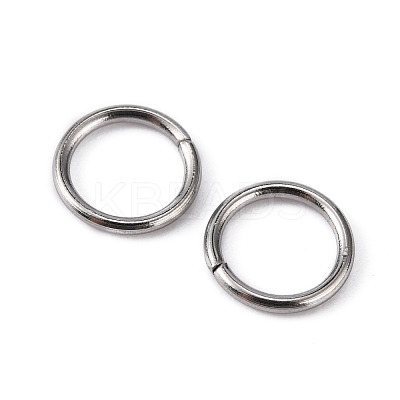 Tarnish Resistant 304 Stainless Steel Open Jump Rings X-STAS-Q186-02-8x1mm-1