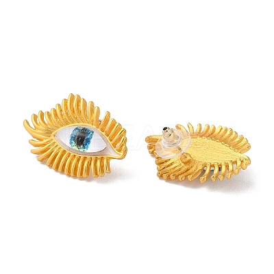 Plastic Eyes Stud Earrings LS-EJEW-Z029-01B-1