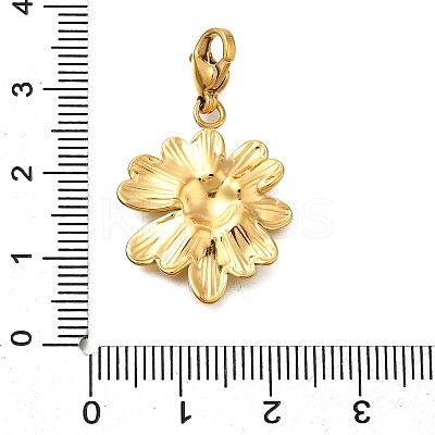 Sunflower 304 Stainless Steel Pendant Decorations STAS-R159-31G-1