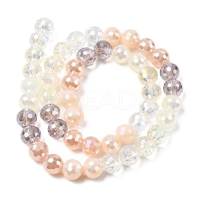 Electroplate Glass Beads Strands EGLA-D300-06-8mm-23-1
