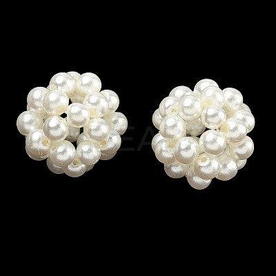 Baking Paint Pearlized Glass Woven Beads HY-JF-4MM-M1-01-1
