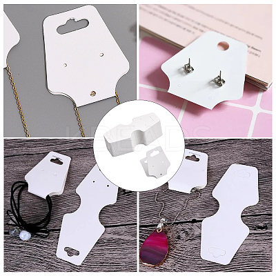 600Pcs Folding Blank Paper Jewelry Display Cards CDIS-CA0001-15-1