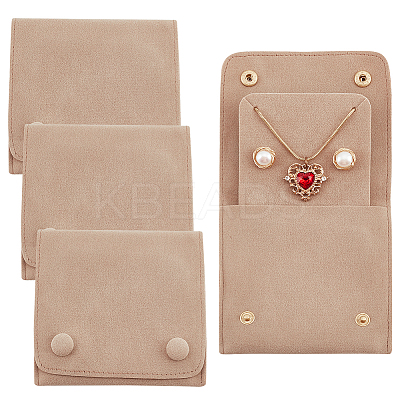 Lint Cloth Jewelry Gift Pouches with Snap Fastener ABAG-WH0045-08A-1